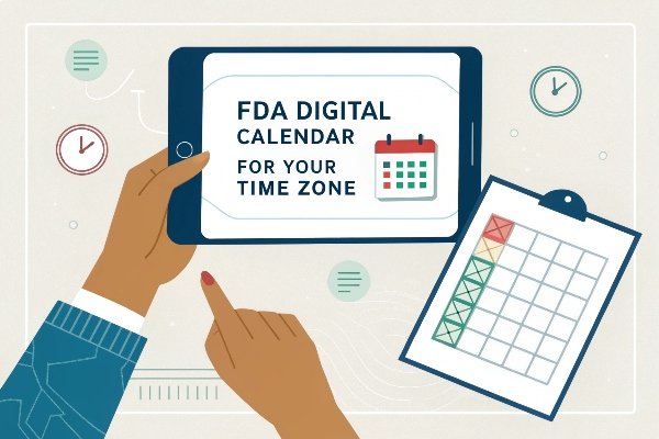 Set FDA Digital Calendar Time Zone