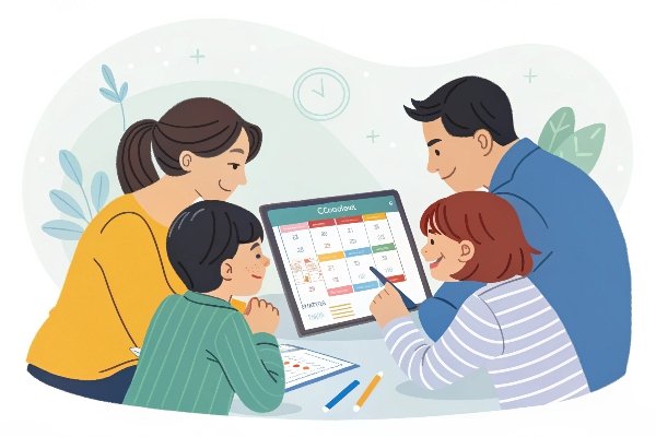 Digital calendar for parents